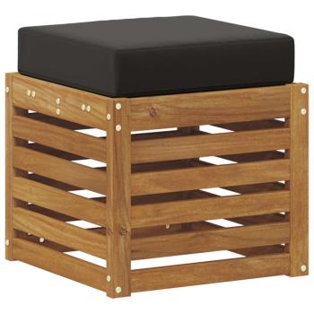 Outdoor Hocker Bank Massivholz Akazie Natur