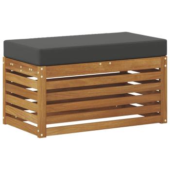 Outdoor Hocker Bank Massivholz Akazie Natur