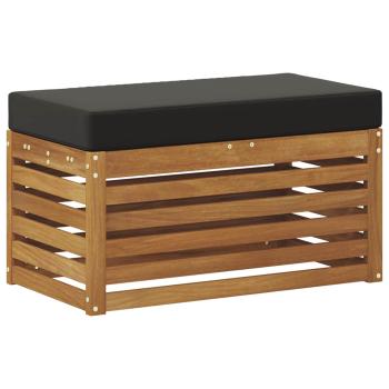 Outdoor Hocker Bank Massivholz Akazie Natur