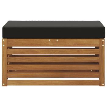 Outdoor Hocker Bank Massivholz Akazie Natur