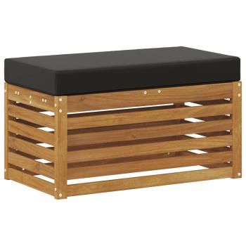 Outdoor Hocker Bank Massivholz Akazie Natur