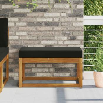 ARDEBO.de - Sitzkissen für Outdoor Schwarz 80 x 40 x 8 cm 100 % Polyester