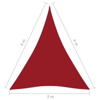 Sonnensegel Oxford-Gewebe Dreieckig 3x4x4 m Rot
