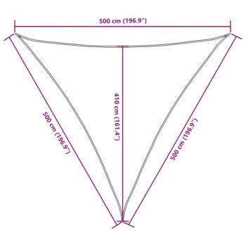Sonnensegel Oxford-Gewebe Dreieckig 5x5x5 m Rot