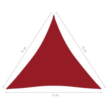 Sonnensegel Oxford-Gewebe Dreieckig 5x5x5 m Rot