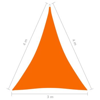 Sonnensegel Oxford-Gewebe Dreieckig 3x4x4 m Orange