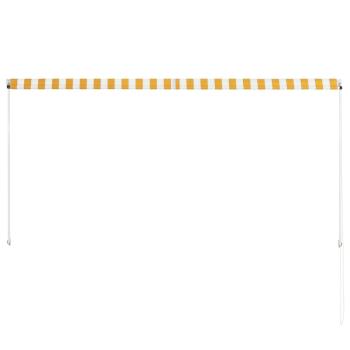 Einziehbare Markise 250×150 cm Gelb und Weiß