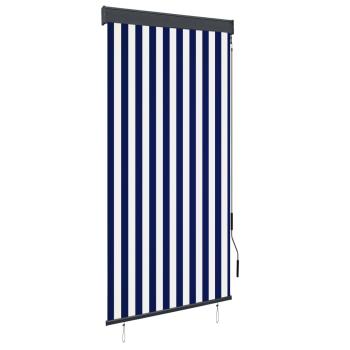 ARDEBO.de - Außenrollo 100 x 250 cm Blau und Weiß