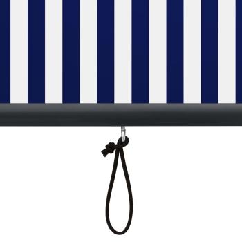 Außenrollo 100 x 250 cm Blau und Weiß