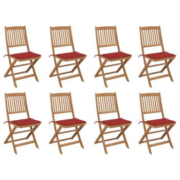 ARDEBO.de - Klappbare Gartenstühle mit Kissen 8 Stk. Massivholz Akazie