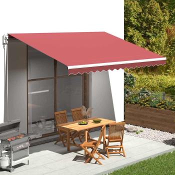ARDEBO.de - Ersatzstoff für Markise Burgunderrot 450x300 cm Polyester