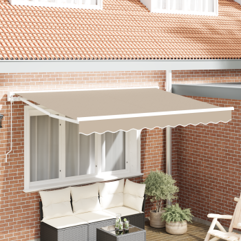 Markisenrahmen Beige 250 x 200 cm Polyester mit PU-Beschichtung