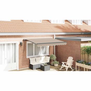 Einziehbare Markise Beige 250 x 200 cm Stoff