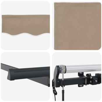 Einziehbare Markise Beige 250 x 200 cm Stoff