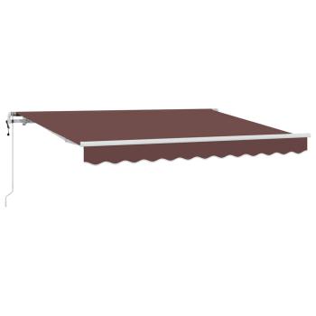 Ausziehbare Markise Braun 350 x 200 cm Stoff