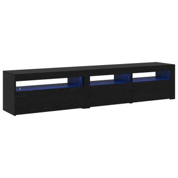 TV-Schränk 2 pcs Schwarz Eichen-Optik 195 x 35 x 40 cm