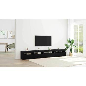 TV-Schrankset 3 pcs Schwarz Eichen-Optik 270 x 35 x 40 cm