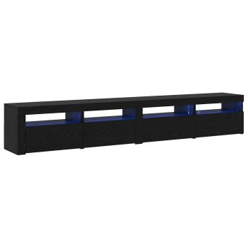 TV-Schrankset 3 pcs Schwarz Eichen-Optik 240 x 35 x 40 cm