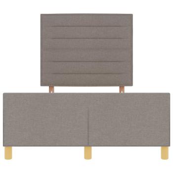 Bettgestell mit Kopfteil Taupe 120 x 190 cm Stoff