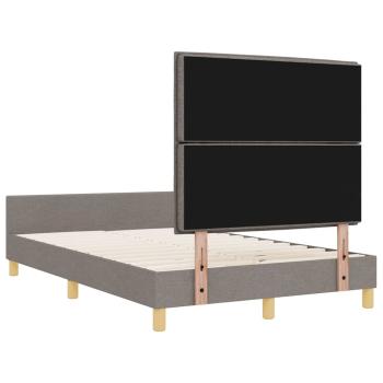 Bettgestell mit Kopfteil Taupe 120 x 190 cm Stoff