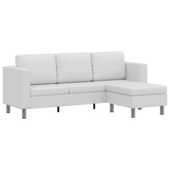 Modulsofa 3-Sitzer Kunstleder Weiß