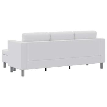 Modulsofa 3-Sitzer Kunstleder Weiß
