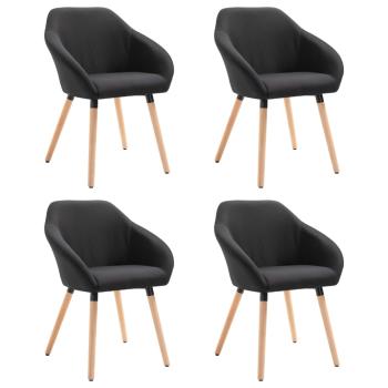 Esszimmerstühle 4 Stk. Schwarz Stoff