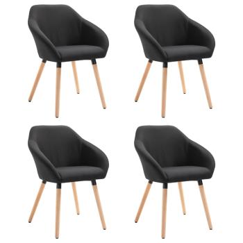 Esszimmerstühle 4 Stk. Schwarz Stoff