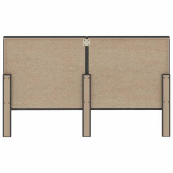 Kopfteil Getuftet Dunkelgrau Stoff 180 x 200 cm