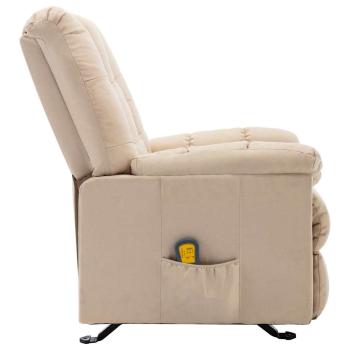 Massagesessel Creme Stoff
