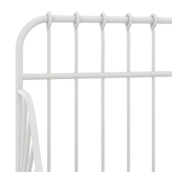 Ausziehbett Weiß Metall 80x130/200 cm