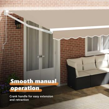 Markise Beige 500 x 300 x 165 cm Polyester und Metall