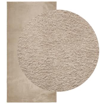Teppich HUARTE Kurzflor Weich und Waschbar Sandfarben 100x200cm
