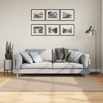 ARDEBO.de - Teppich HUARTE Kurzflor Weich und Waschbar Sandfarben 160x160cm