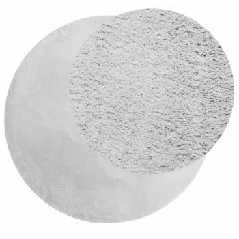 Teppich HUARTE Kurzflor Weich und Waschbar Grau Ø 80 cm