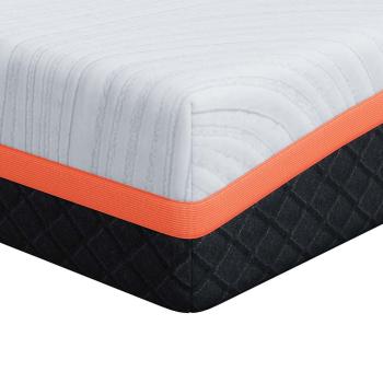 Matratze Weiß und Grau 200 x 200 cm Jacquard-Stoff