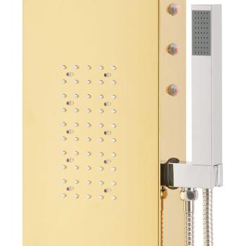 Duschpaneel Edelstahl 201 Golden Gebogen