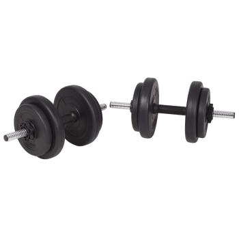 Hantelbank mit Ablage, Langhantel und Kurzhantel-Set 120 kg