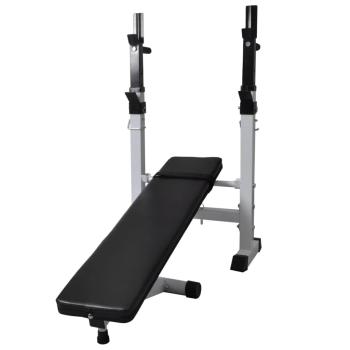 Hantelbank mit Ablage, Langhantel und Kurzhantel-Set 120 kg