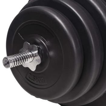 Hantelbank mit Ablage, Langhantel und Kurzhantel-Set 120 kg