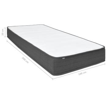 Boxspringbett Dunkelgrau Stoff 200x200 cm