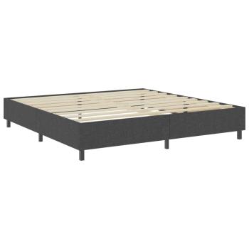 Boxspringbett Dunkelgrau Stoff 200x200 cm