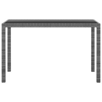 3-tlg. Garten-Essgruppe mit Kissen Poly Rattan Grau