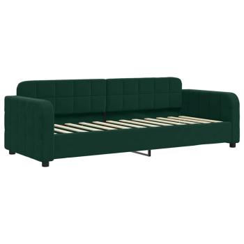 Tagesbett mit Matratze Dunkelgrün 80x200 cm Samt