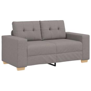 Sofa 2 stk. Taupe Leinenmischgewebe
