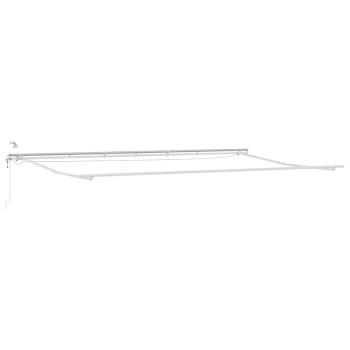 Einziehbare Markise Beige 600 x 300 cm Polyester und Metall