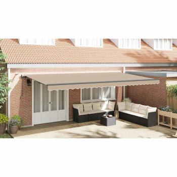 Markisenstoff mit Beige 600 x 300 cm Polyester