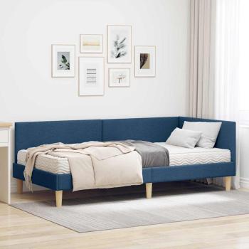ARDEBO.de - Eckbettgestell mit Matratze Sonstiges 2 Stk. Blau Stoff