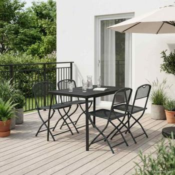 ARDEBO.de - Gartenmöbel Set 5 stk. Anthrazit Eisen und Stahl