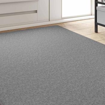 Teppichläufer Hellgrau 100 x 250 cm 100% Polypropylen